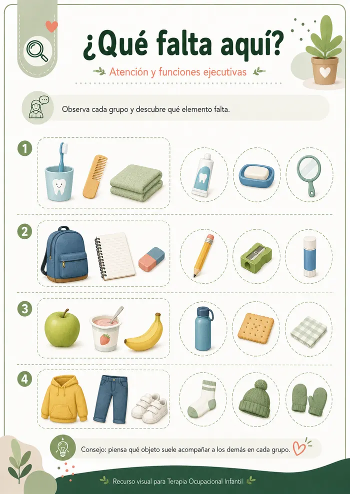 Recurso visual para terapia ocupacional infantil